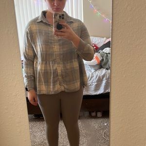 Plaid peplum shirt